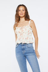 Floral Print Crop Top