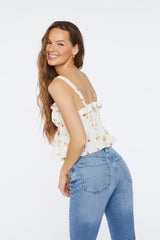 Floral Print Crop Top