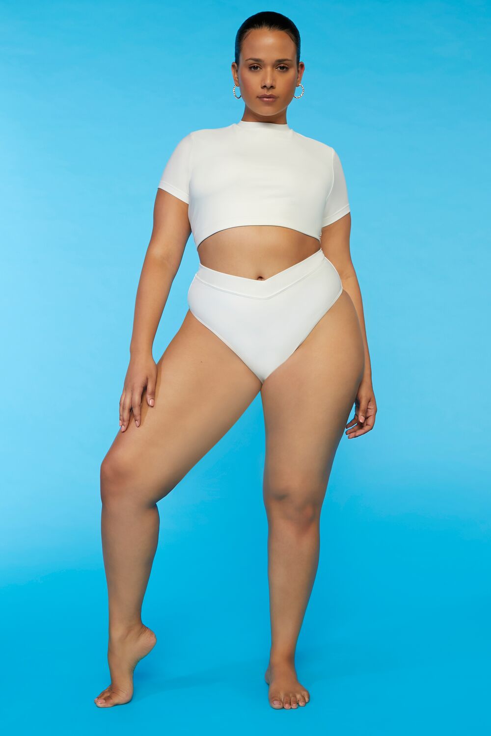 Plus Size Sports Illustrated Rash Guard Swim Top
