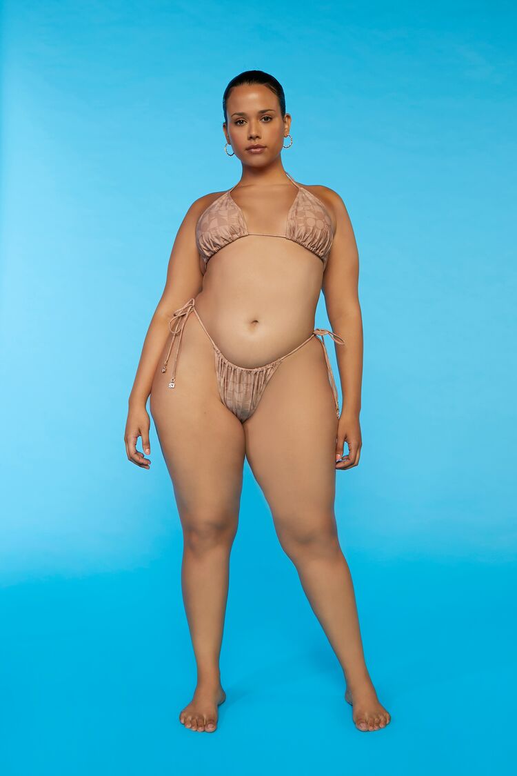 Plus Size Sports Illustrated Geo Print Bikini Bottoms