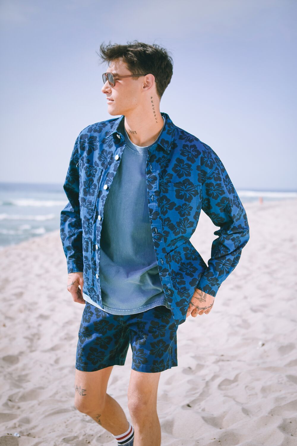 Tropical Floral Print Jacket
