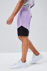 Colorblock Lace-Up Swim Trunks
