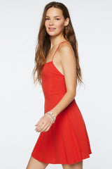 Crepe Tie-Back Mini Dress
