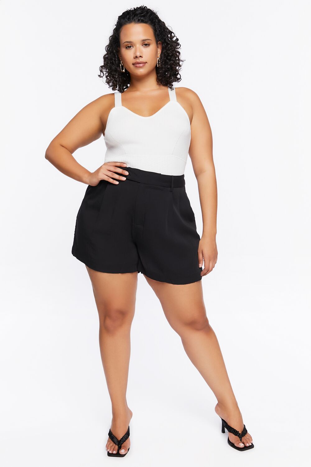Plus Size High-Rise Shorts