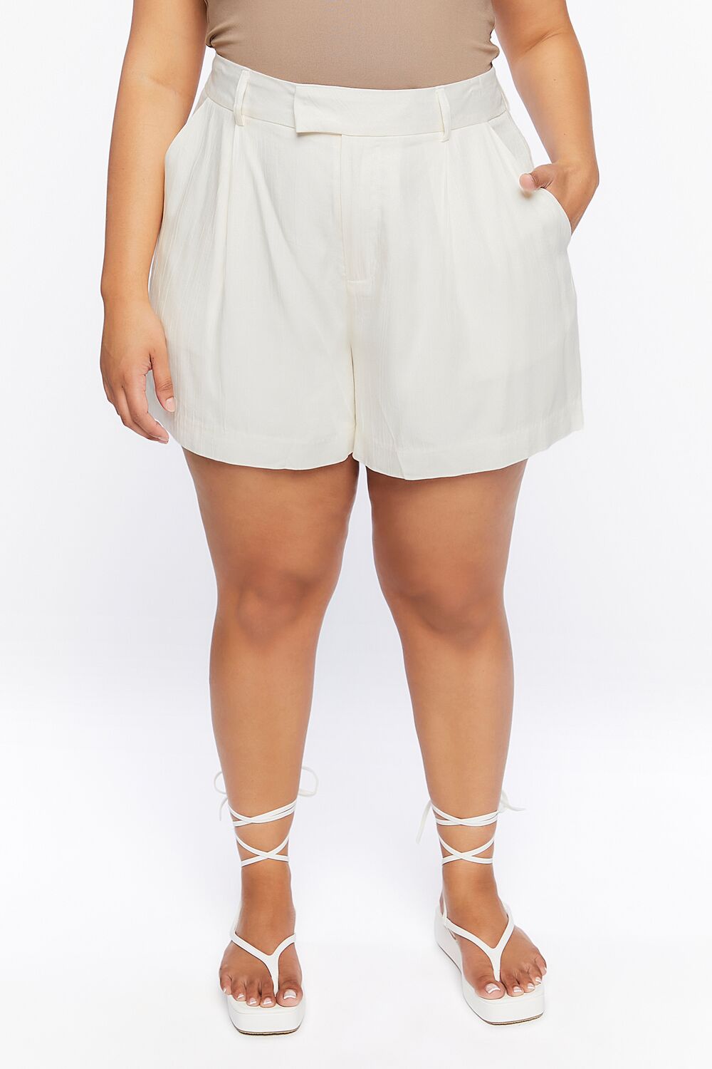 Plus Size High-Rise Shorts