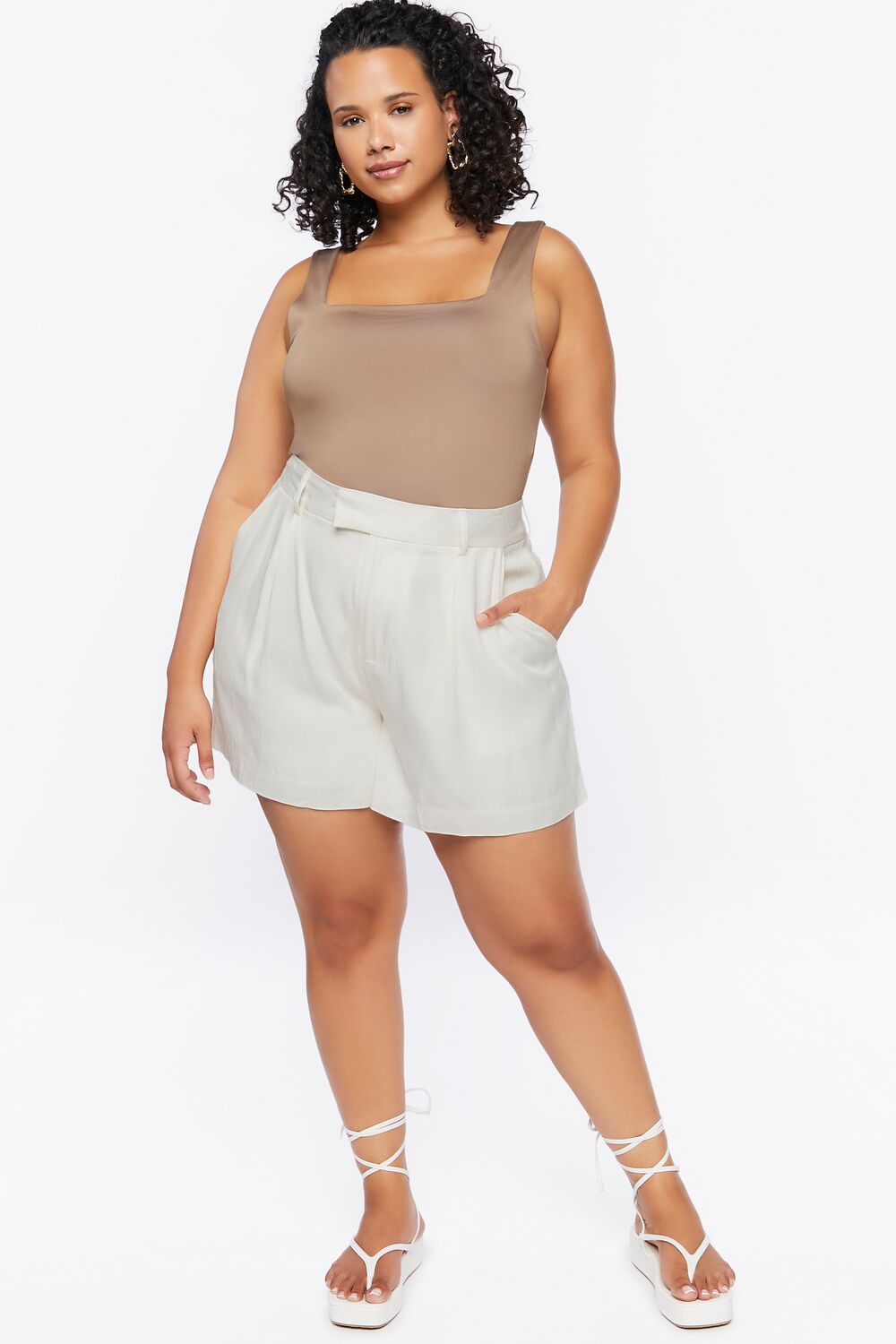 Plus Size High-Rise Shorts