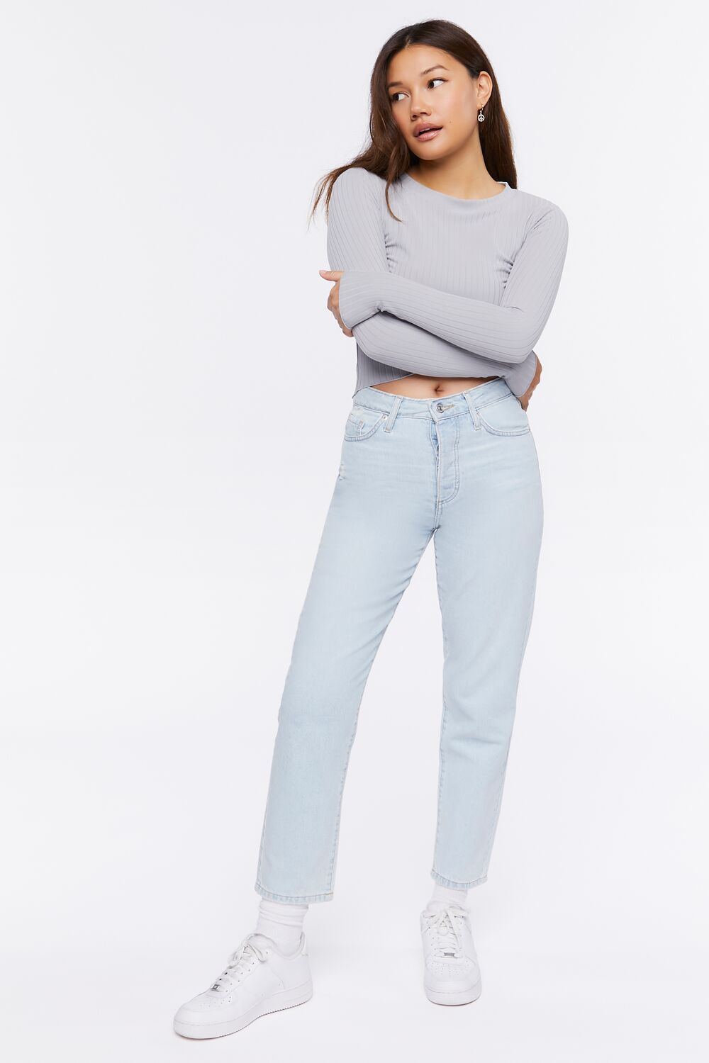 Recycled Cotton High-Rise Mom Jeans