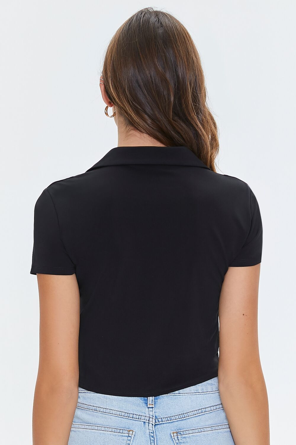 Cropped Button-Loop Shirt