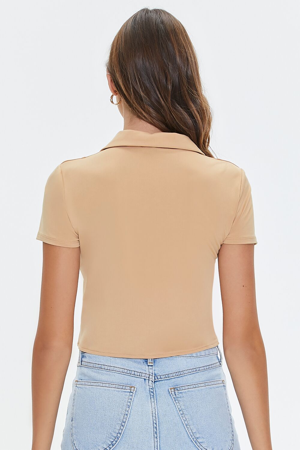 Cropped Button-Loop Shirt