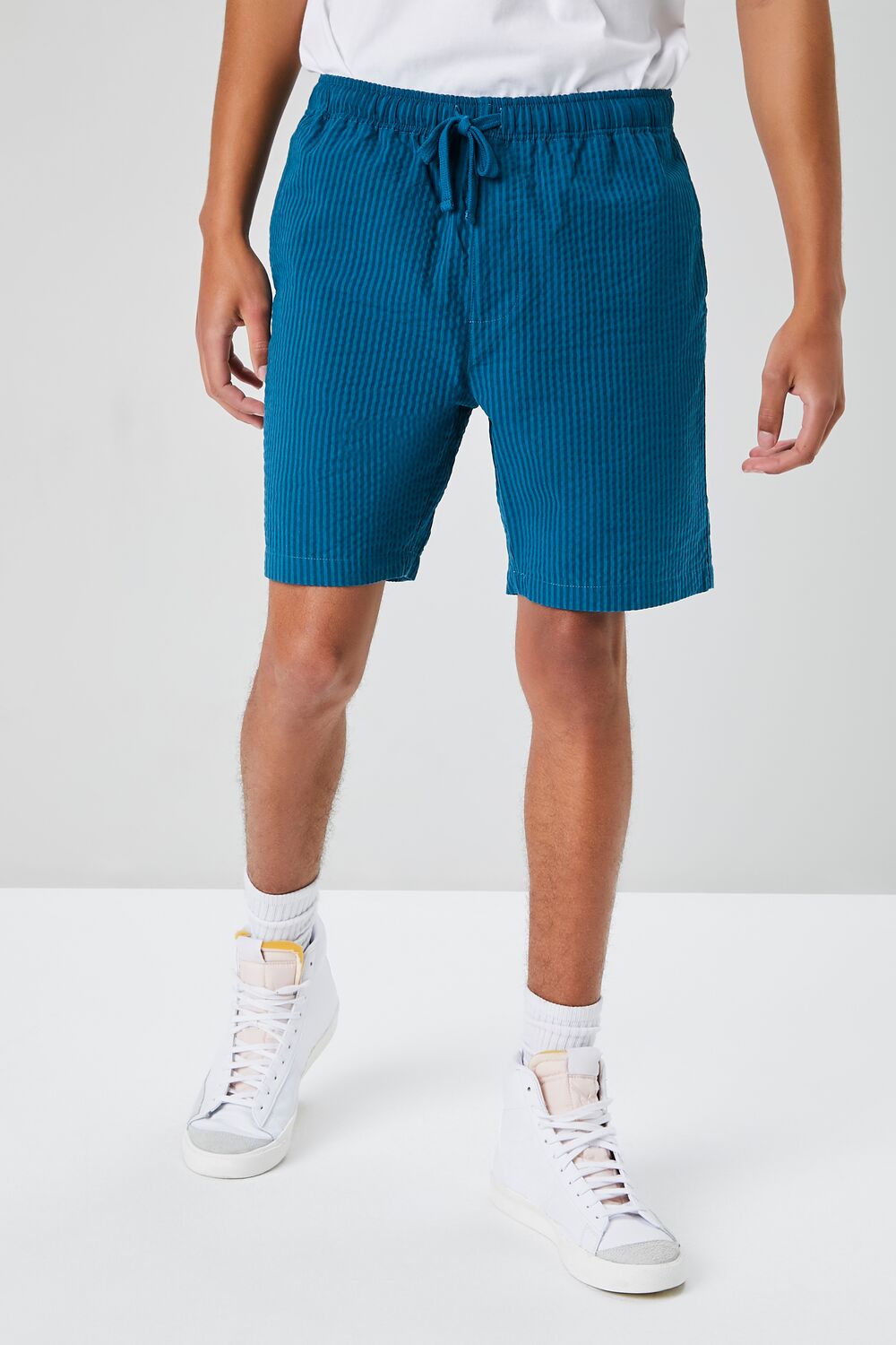 Seersucker Drawstring Shorts