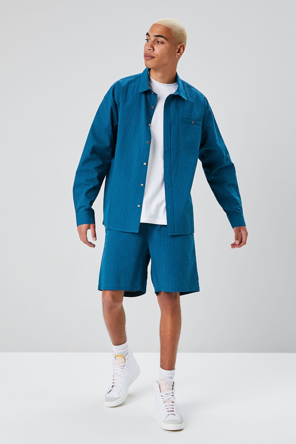 Seersucker Drawstring Shorts