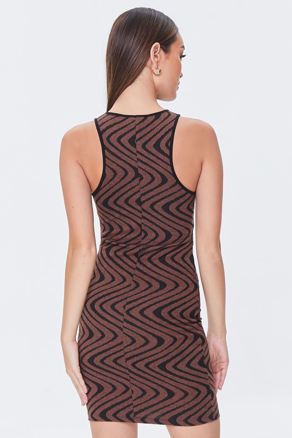 Geo Print O-Ring Cutout Dress