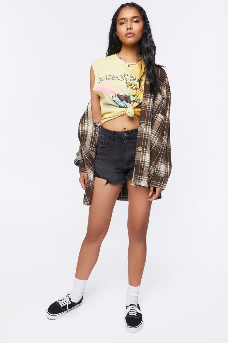 High-Rise Curvy Denim Shorts