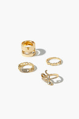 Rhinestone Snake Ring Set