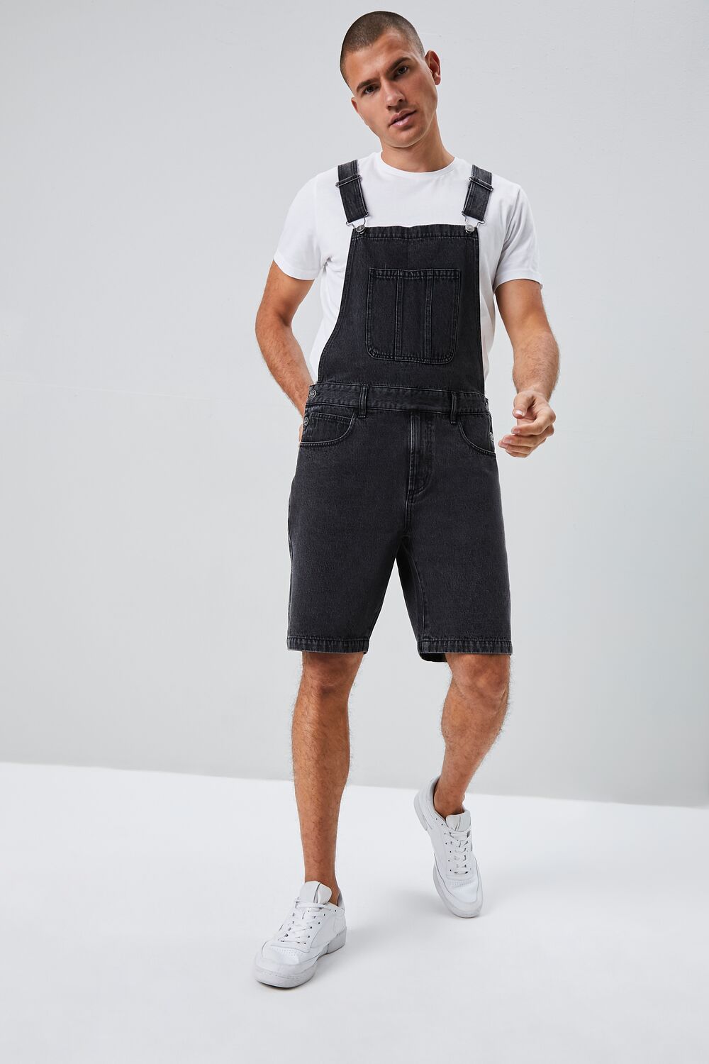 Denim Overall Shorts