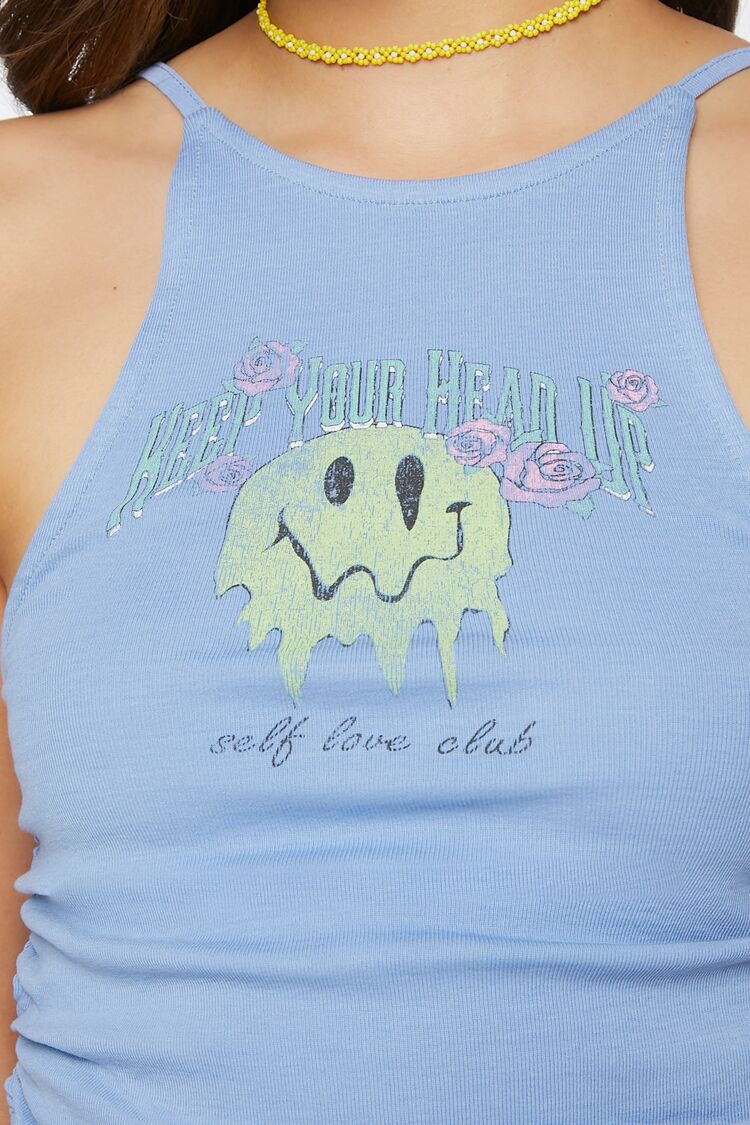 Self Love Club Graphic Ruched Cami