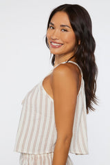 Striped Gauze Pajama Cami