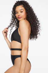 Cutout Halter One-Piece Swimsuit