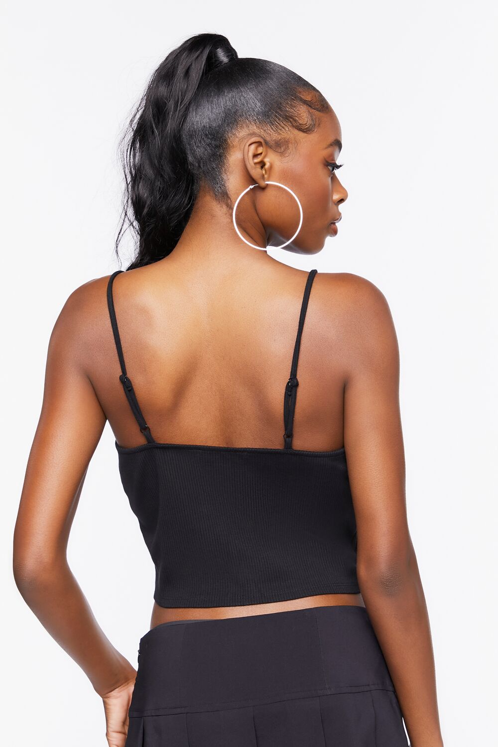 Rhinestone Heart Ladder Cutout Cami