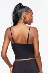 Rhinestone Heart Ladder Cutout Cami
