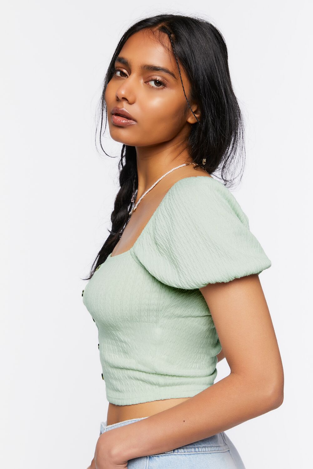 Buttoned Crop Top