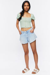 Buttoned Crop Top