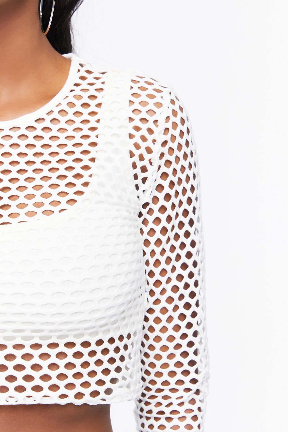 Sheer Mesh Netted Crop Top