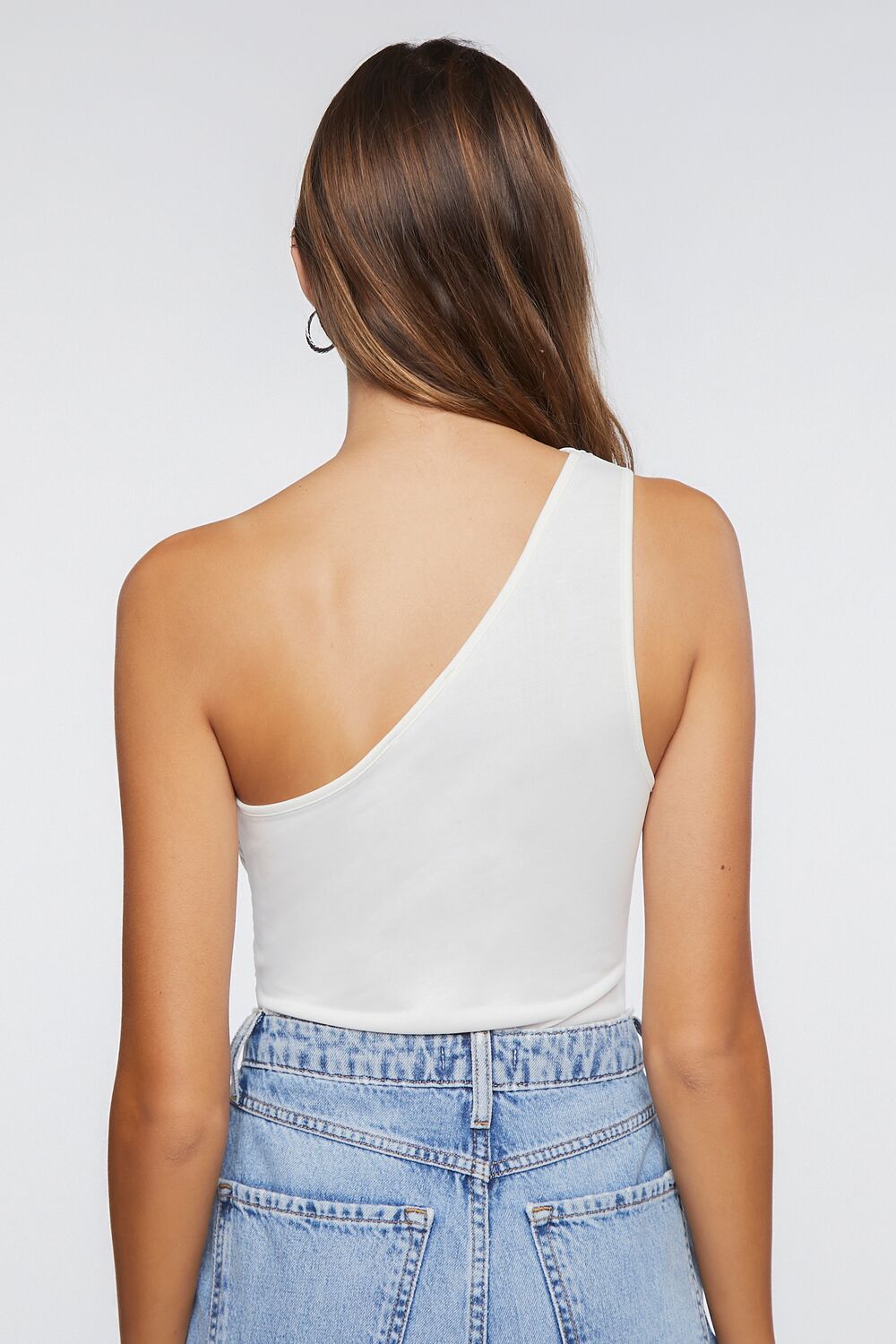 Ruched One-Shoulder Bodysuit