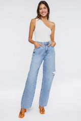 Ruched One-Shoulder Bodysuit
