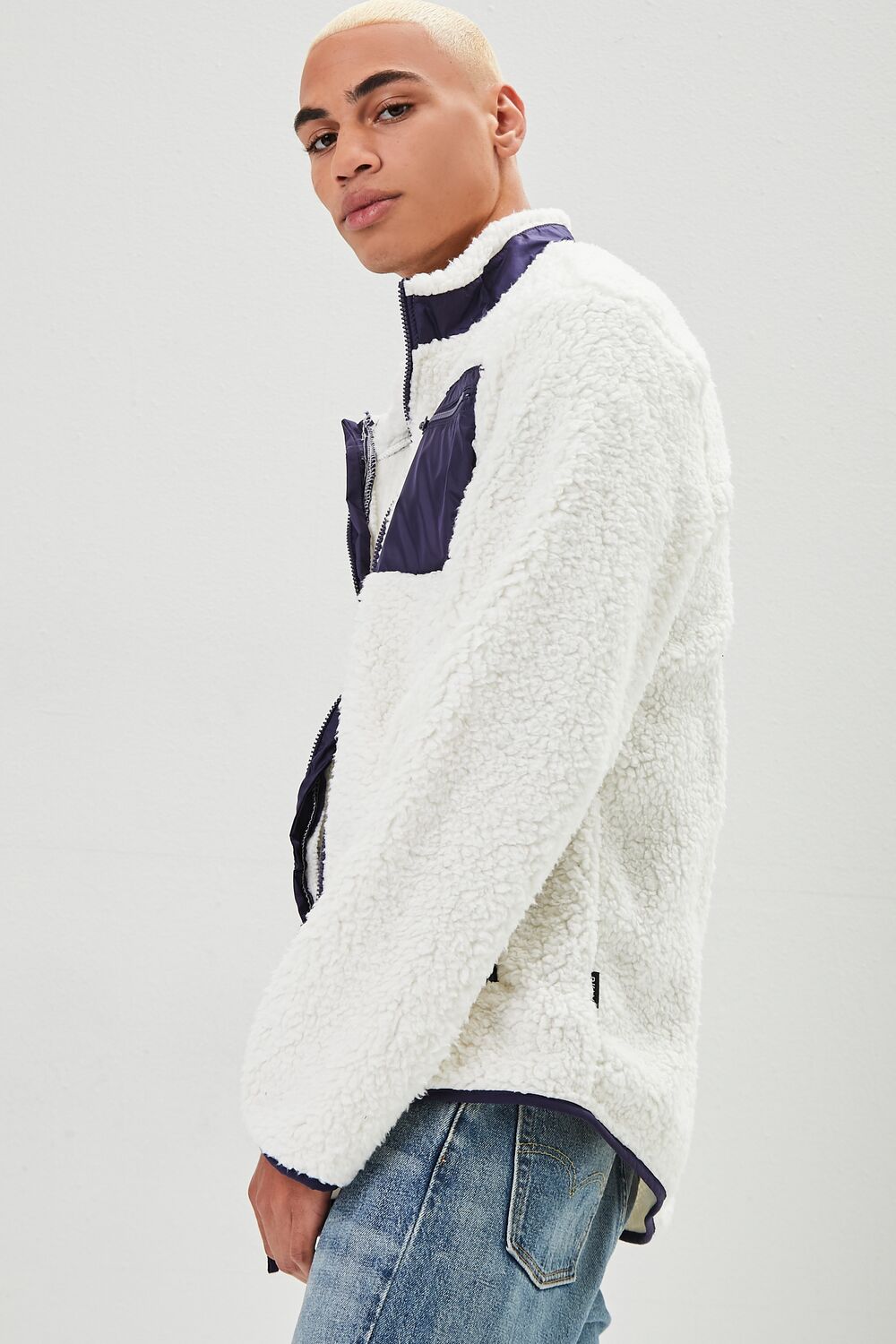 Faux Shearling Zip-Up Jacket