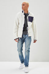 Faux Shearling Zip-Up Jacket