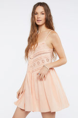 Floral Eyelet Cami Mini Dress
