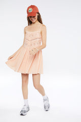 Floral Eyelet Cami Mini Dress