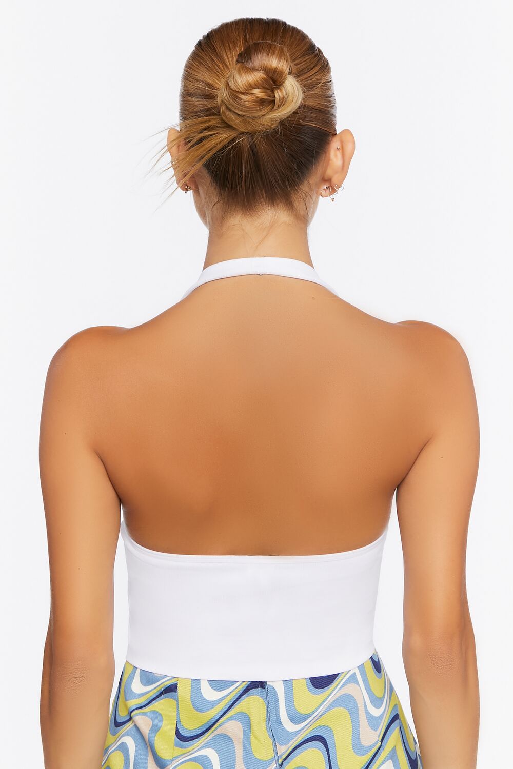 Ruched Halter Crop Top