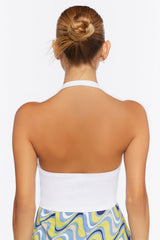 Ruched Halter Crop Top
