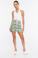 Ruched Halter Crop Top
