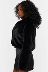Plush Cropped Coat