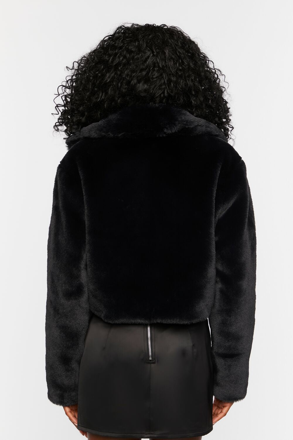 Plush Cropped Coat
