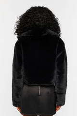 Plush Cropped Coat