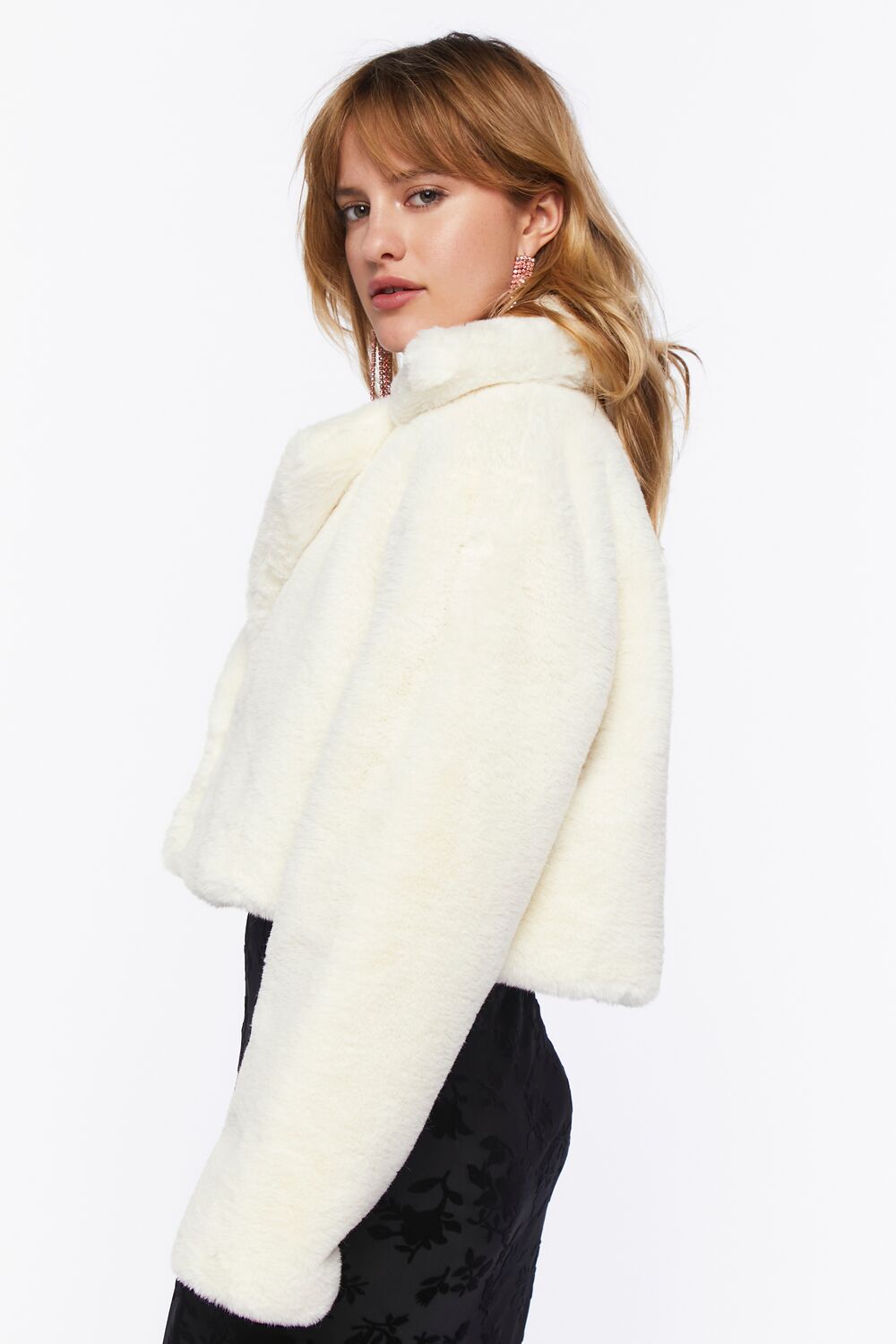 Plush Cropped Coat