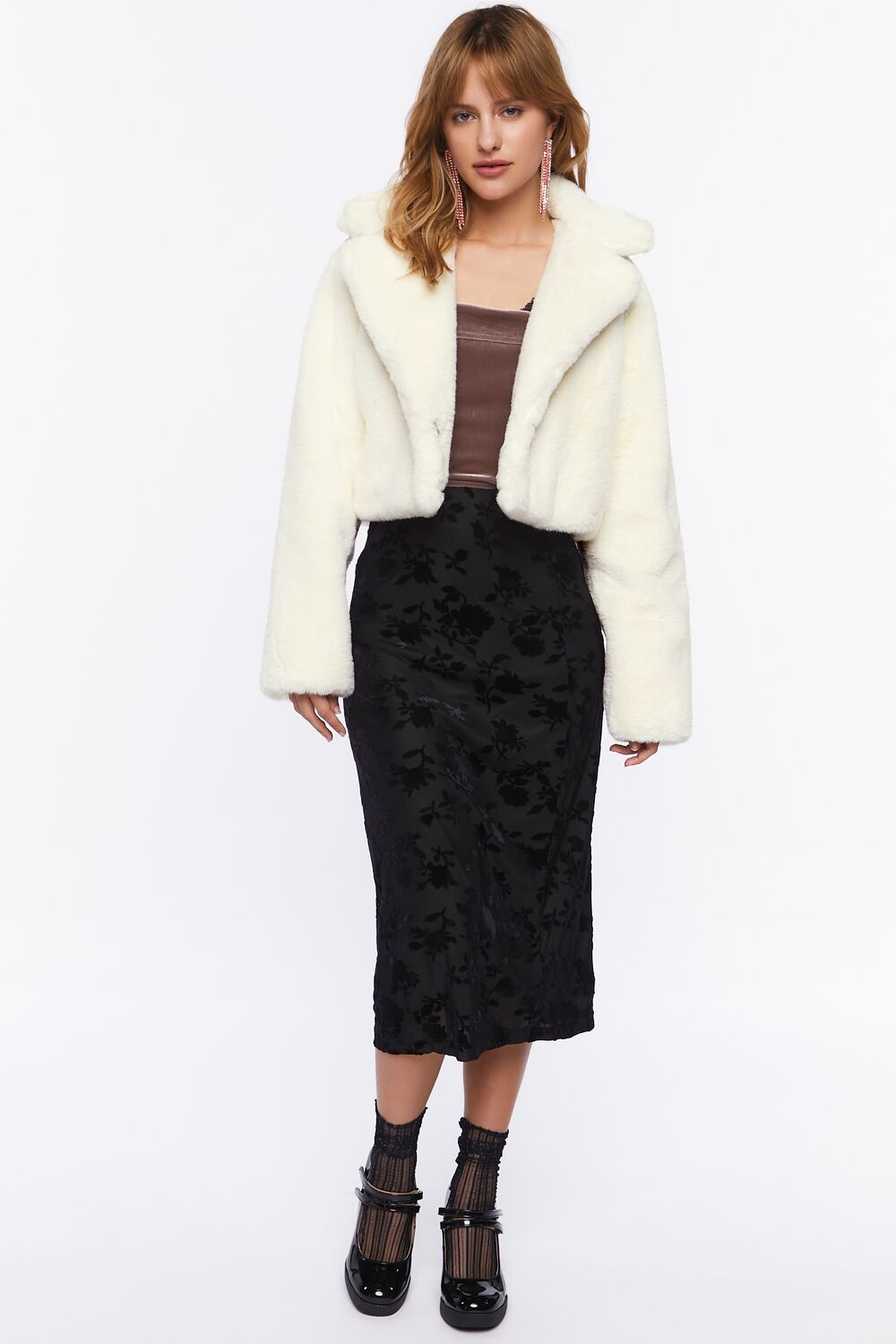 Plush Cropped Coat