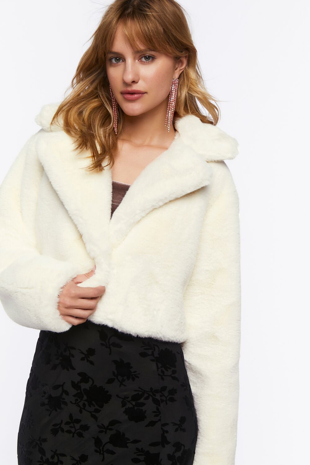 Plush Cropped Coat