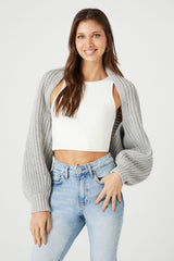 Batwing Open-Front Cardigan Sweater