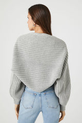 Batwing Open-Front Cardigan Sweater