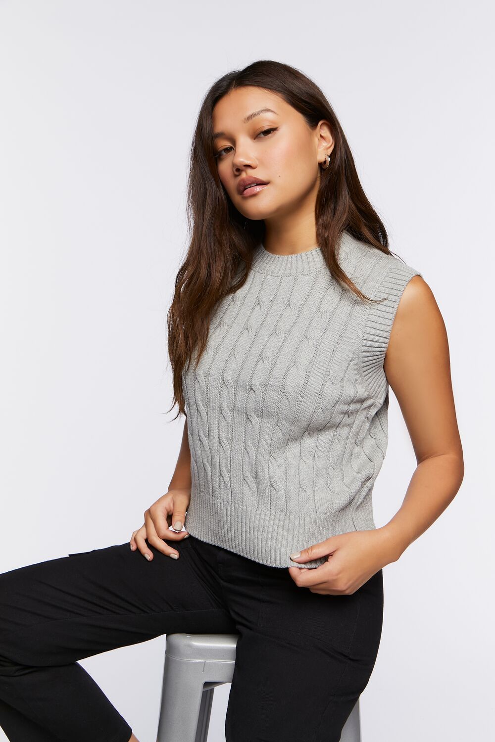 Cable Knit Sweater Vest