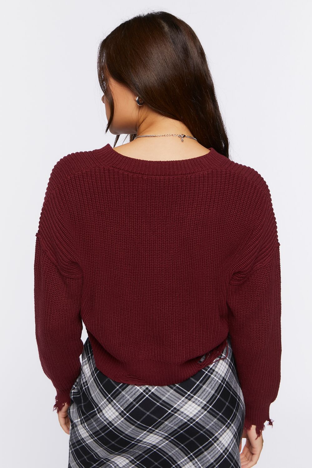 Distressed Sharkbite Sweater