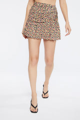 Floral Print Mini Skirt