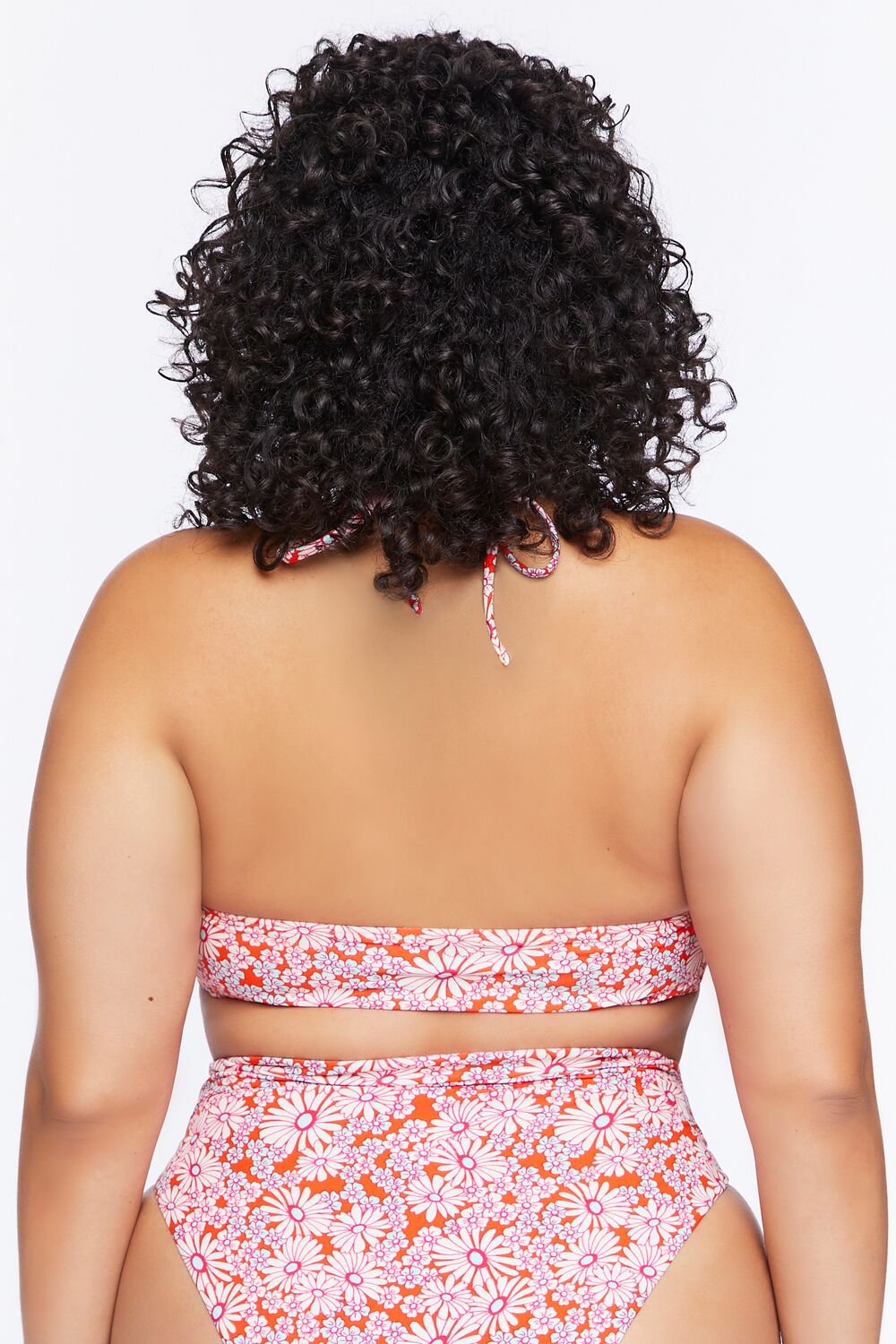 Plus Size Floral Halter Bikini Top