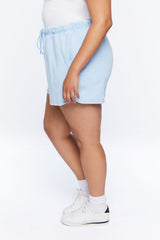 Plus Size Drawstring Shorts