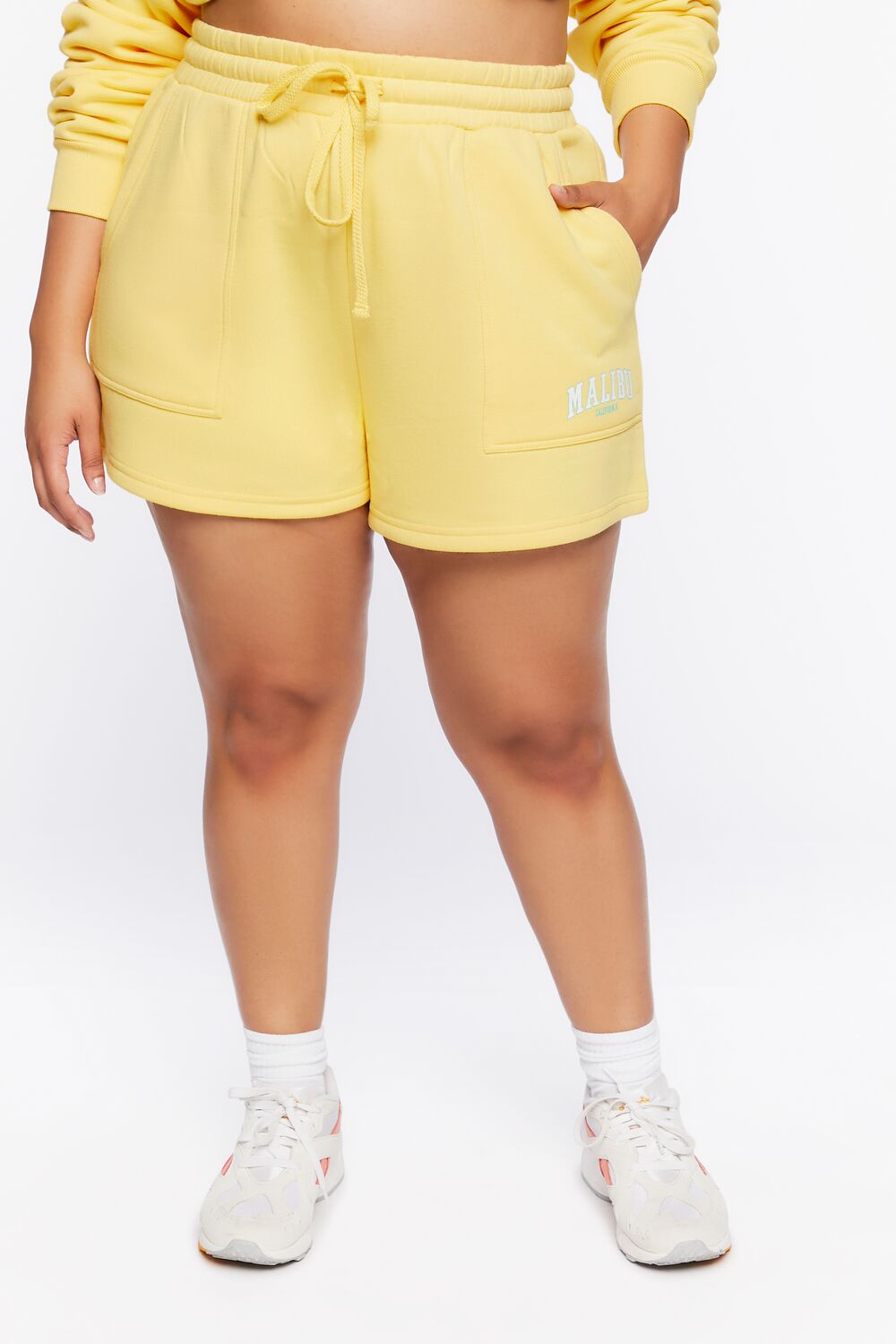 Plus Size Malibu California Drawstring Shorts